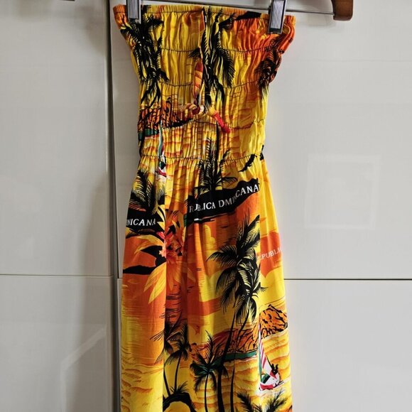 Girls Tropical  Dominican Republic Tube Dress Maxi - Picture 2 of 7